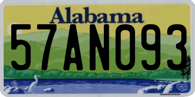 AL license plate 57AN093
