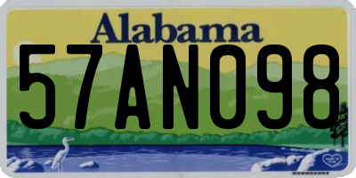 AL license plate 57AN098