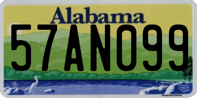 AL license plate 57AN099