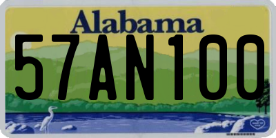 AL license plate 57AN100