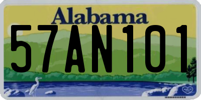 AL license plate 57AN101