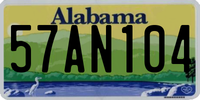 AL license plate 57AN104