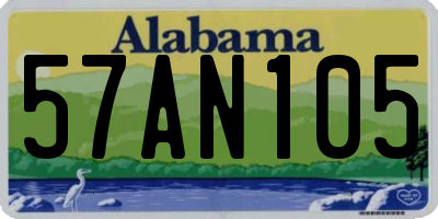 AL license plate 57AN105