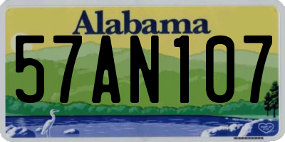AL license plate 57AN107