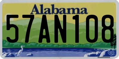 AL license plate 57AN108