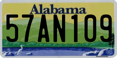AL license plate 57AN109