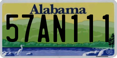 AL license plate 57AN111