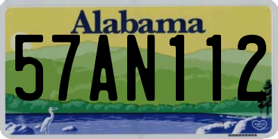 AL license plate 57AN112