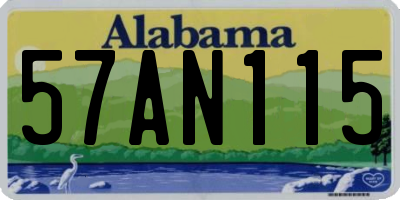 AL license plate 57AN115