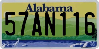 AL license plate 57AN116