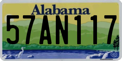 AL license plate 57AN117