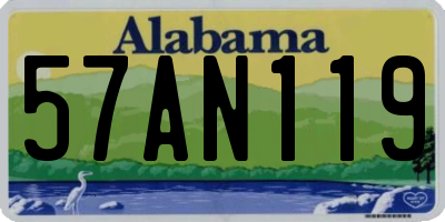 AL license plate 57AN119
