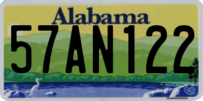 AL license plate 57AN122