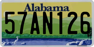 AL license plate 57AN126