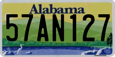 AL license plate 57AN127