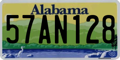 AL license plate 57AN128