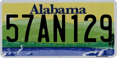 AL license plate 57AN129
