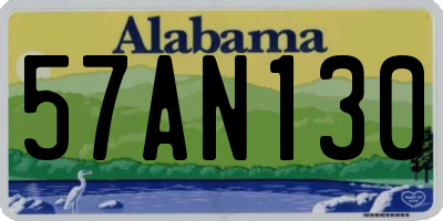 AL license plate 57AN130