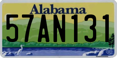 AL license plate 57AN131