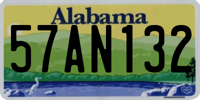 AL license plate 57AN132