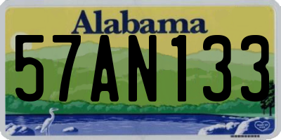 AL license plate 57AN133