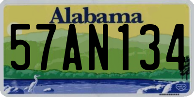 AL license plate 57AN134