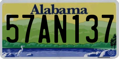 AL license plate 57AN137