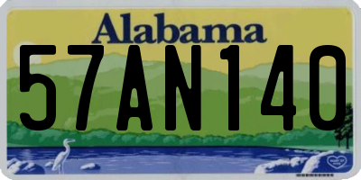 AL license plate 57AN140