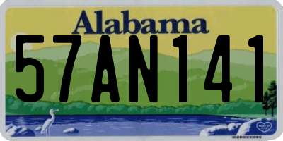 AL license plate 57AN141