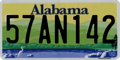 AL license plate 57AN142