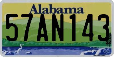 AL license plate 57AN143