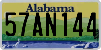 AL license plate 57AN144