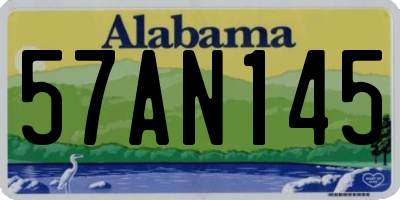 AL license plate 57AN145