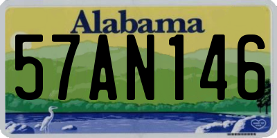 AL license plate 57AN146
