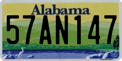 AL license plate 57AN147