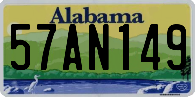 AL license plate 57AN149