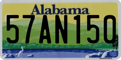 AL license plate 57AN150