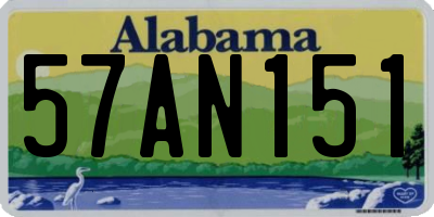 AL license plate 57AN151