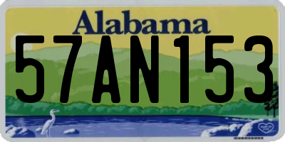 AL license plate 57AN153