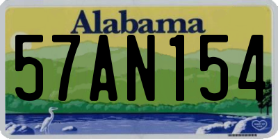 AL license plate 57AN154