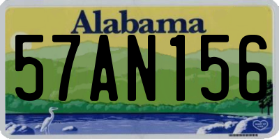 AL license plate 57AN156