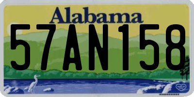 AL license plate 57AN158