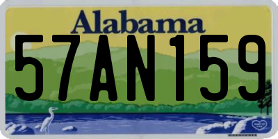 AL license plate 57AN159
