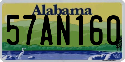 AL license plate 57AN160
