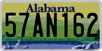 AL license plate 57AN162
