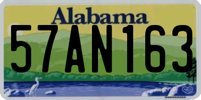 AL license plate 57AN163
