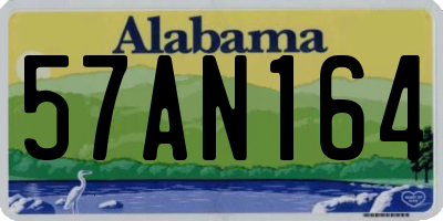AL license plate 57AN164