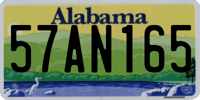 AL license plate 57AN165