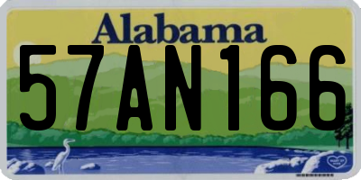 AL license plate 57AN166