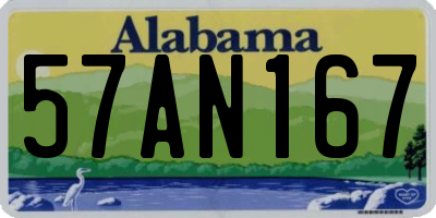 AL license plate 57AN167
